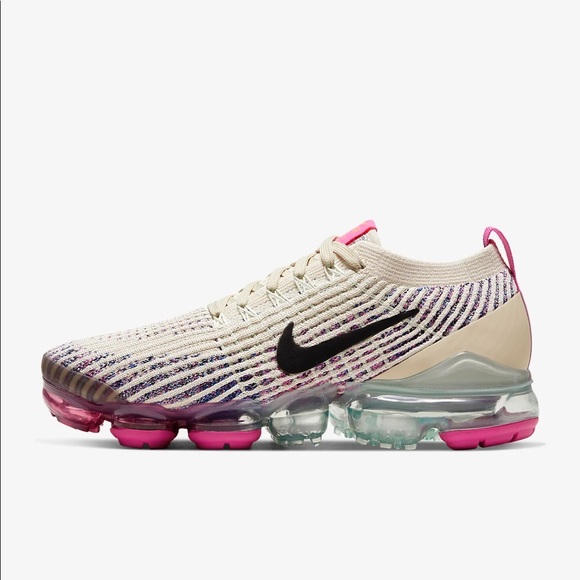 Nike Air VaporMax Flyknit 3 Fossil Pistachio Frost 2020 AJ6910-201 Women Sz 8 - Picture 1 of 11